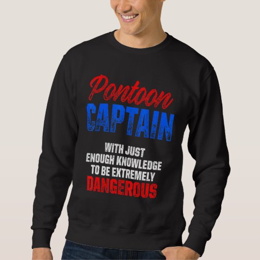 Pontoon Kapitein Sailing Sailboot Sailor 1 Trui (Voorkant)
