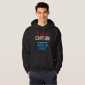 Pontoon Kapitein Sailing Sailboot Sailor 4 Hoodie (Voorkant volledig)