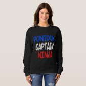 Pontoon Kapitein Sailing Sailboot Sailor 5 Trui (Voorkant volledig)