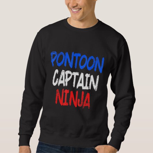 Pontoon Kapitein Sailing Sailboot Sailor 5 Trui (Voorkant)