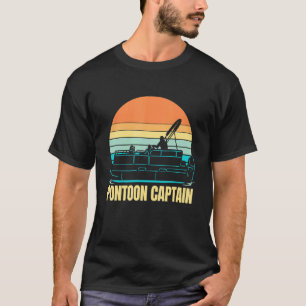 Pontoon kapitein T Boating and Drunker T-shirt