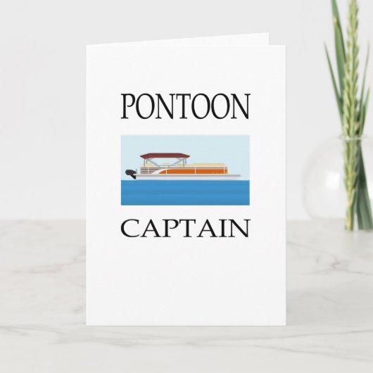 Pontoon Kapitein T-Shirt Kaart (Voorkant)