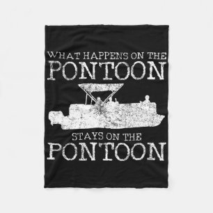 Pontoon Kapitein Vaar Cadeau 1  Fleece Deken