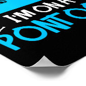 Pontoon Kapitein Varend Meer Cadeau Poster (Hoek)