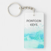 Pontoon Keys Water Wave Blue Sleutelhanger (Voorkant)