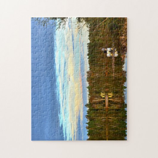Pontoon Lake Québec. Legpuzzel (Verticaal)