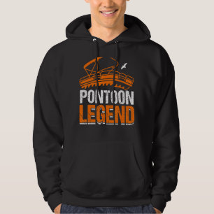 Pontoon Legend Pontoon Boat Kapitein Boatin Hoodie