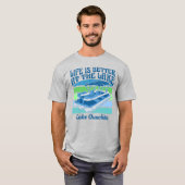 Pontoon Life is beter Ouachita-meer  T-shirt (Voorkant volledig)