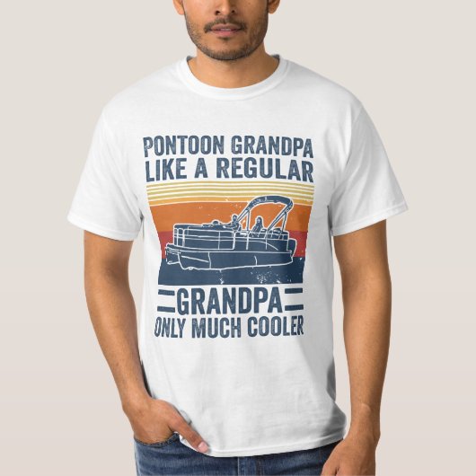 Pontoon opa als een gewone opa maar veel C T-shirt (Voorkant)
