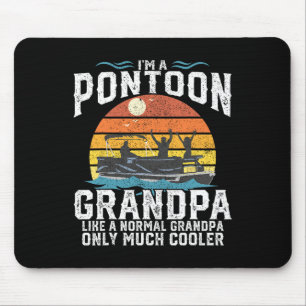 Pontoon opa kapitein Retro Funny Boating Father Muismat
