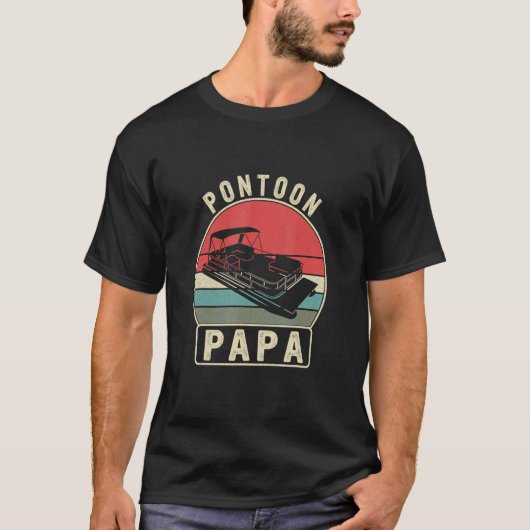 Pontoon Papa Fathers Day T-shirt (Voorkant)