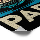 Pontoon Papa Recto Boot Kapitein Pontoon Eigenaar  Poster (Hoek)