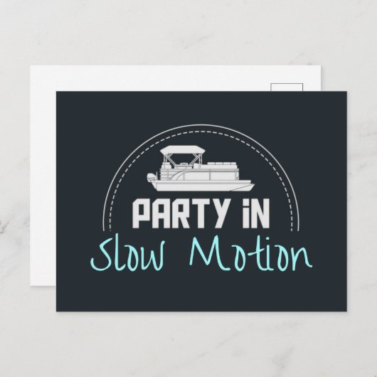 Pontoon Party in slow motion Briefkaart (Voorkant / Achterkant)