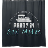 Pontoon Party in slow motion Douchegordijn (Voorkant)