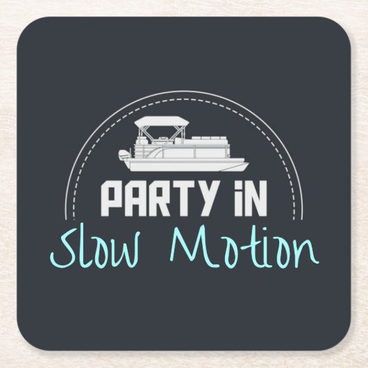 Pontoon Party in slow motion Kartonnen Onderzetters (Voorkant)