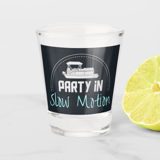 Pontoon Party in slow motion Shot Glas (Voorkant)