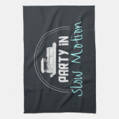 Pontoon Party in slow motion Theedoek (Verticaal)