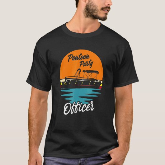 Pontoon Party-on-film Boeing - Retro Sunset B T-shirt (Voorkant)