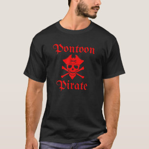 Pontoon Pirate   Cute Skill Ship Kapitein Gift T-shirt