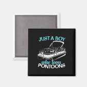 Pontoon Pontooning Boating Kinder Magneet (Voorkant / Achterkant)