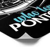 Pontoon Pontooning Boating Kinder Poster (Hoek)