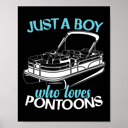 Pontoon Pontooning Boating Kinder Poster (Voorkant)