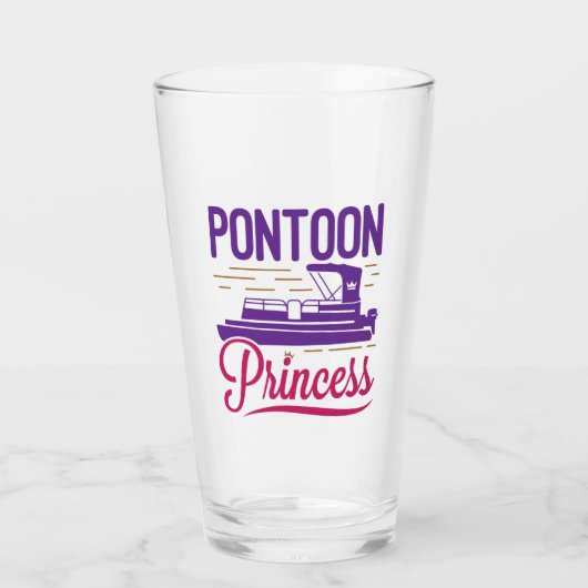 Pontoon Princess Pontooning Motor Boating Glas (Voorkant)