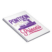 Pontoon Princess Pontooning Motor Boating Notitieboek (Rechterzijde)