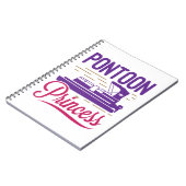 Pontoon Princess Pontooning Motor Boating Notitieboek (Linkerzijde)