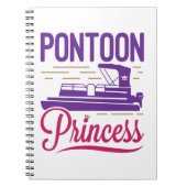 Pontoon Princess Pontooning Motor Boating Notitieboek (Voorkant)
