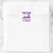 Pontoon Princess Pontooning Motor Boating Ronde Sticker (Tas)