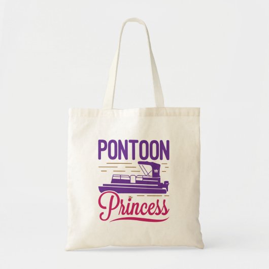 Pontoon Princess Pontooning Motor Boating Tote Bag (Voorkant)