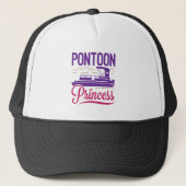 Pontoon Princess Pontooning Motor Boating Trucker Pet (Voorkant)