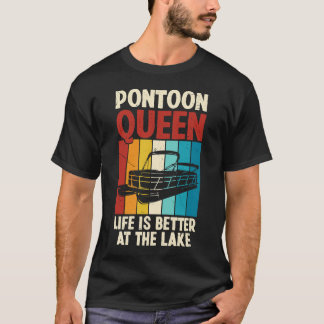 Pontoon Queen Boating T-shirt