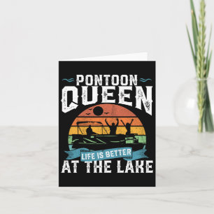 Pontoon Queen Funny Boating Lake Pontooning Womens Kaart