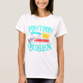 Pontoon Queen Funny Boating Lake Summer Gift  T-shirt (Voorkant)