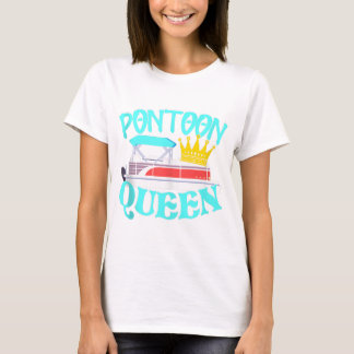 Pontoon Queen Funny Boating Lake Summer Gift T-shirt