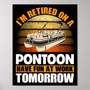 Pontoon Queen Pontoon Boat Seats Gepensioneerd Pon Poster
