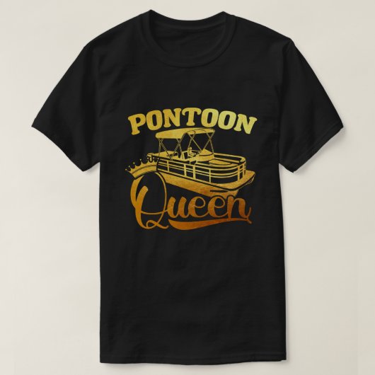 Pontoon Queen Shirt Funny Pontoon Boat (Design voorkant)