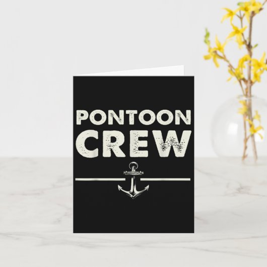 Pontoonbemanning Pontonboot Grappig Kaart (Gele Bloem)