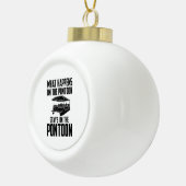 Pontoonboot Keramische Bal Ornament (Rechts)