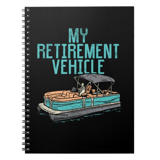 Pontoonboot - Mijn Pensioenvoertuig Notitieboek (Voorkant)