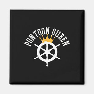 Pontoonboot schipper cadeau magneet