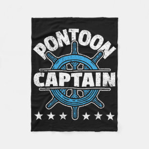 Pontoonboot schipper I Pontonbootkapitein Fleece Deken