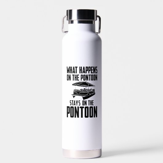 Pontoonboot Waterfles (Voorkant)