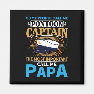 Pontoonbootkapitein Cadeau voor grootvader vader p Magneet