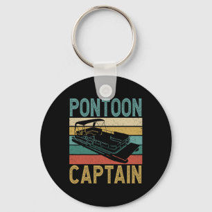 Pontoonbootkapitein Funny Pontoonboot Varend Ca Sleutelhanger