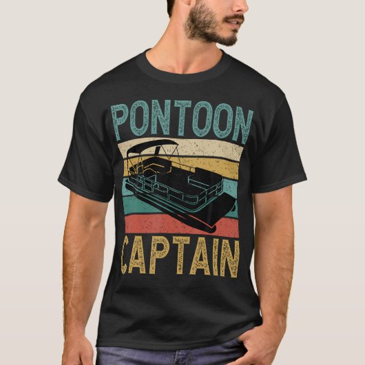 Pontoonbootkapitein Funny Pontoonbootvaren Ca T-shirt (Voorkant)