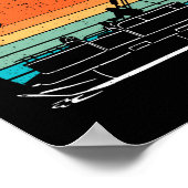 Pontoonbootkapitein I Captoon I schipper pontonboo Poster (Hoek)