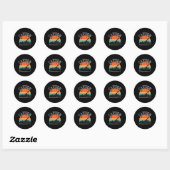 Pontoonbootkapitein I Captoon I Skipper Pontonboot Ronde Sticker (Vel)